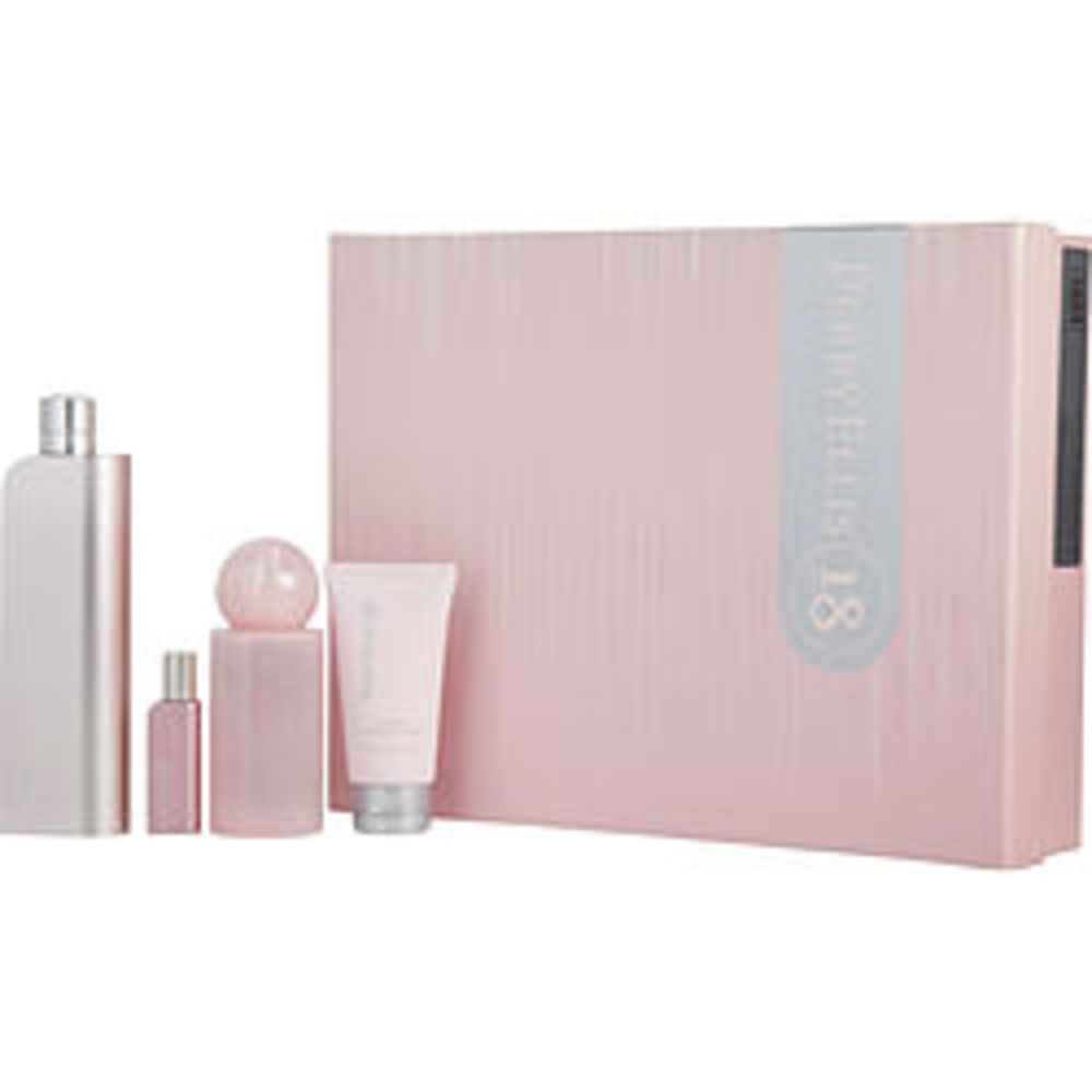 Perry Ellis 18 Eau De Parfum Spray 3.4 Oz and Body Mist 4 Oz and Hand Cream 2 Oz and Eau De Parfum Spray .25 Oz Mini For Women