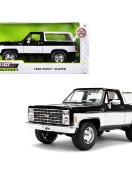 1980 Chevrolet Blazer K5 Black and White Just Trucks 1/24 Diecast Model Car by Jada 31592-MJ