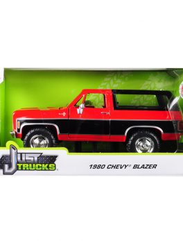 1980 Chevrolet Blazer K5 Red and Black Just Trucks 1/24 Diecast Model Car by Jada 31593-MJ