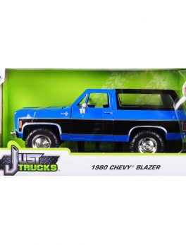 1980 Chevrolet Blazer K5 Blue and Black Just Trucks 1/24 Diecast Model Car by Jada 31598-MJ