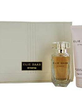 Elie Saab Le Parfum Eau De Parfum Spray 1.6 Oz and Body Lotion 2.5 Oz and Pouch For Women