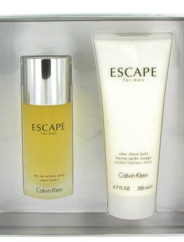 Escape By Calvin Klein Gift Set -- 3.4 Oz Eau De Toilette Spray + 6.7 Oz After Shave Balm For Men