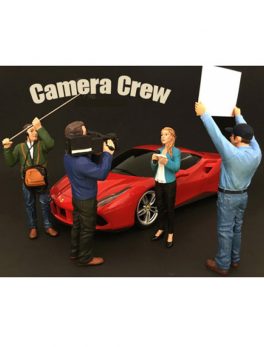 Camera Crew 4 piece Figurine Set for 1/18 Scale Models by American Diorama 77427-77428-77429-77430