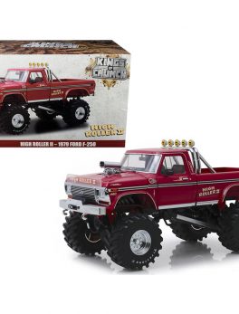 1979 Ford F-250 Ranger XLT Monster Truck High Roller II Burgundy with 48-Inch Tires Kings of Crunch 1/18 Diecast Model Car by Greenlight 13542