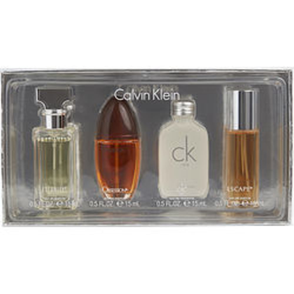 Calvin Klein Variety 4 Piece Womens Mini Variety With Eternity and Escape and Obsession and Ck One And All Are .5 Oz For Women