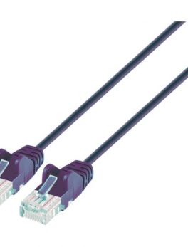 Intellinet Network Solutions 742177 Blue CAT-6 UTP Slim Network Patch Cable with Snagless Boots (10 Feet)