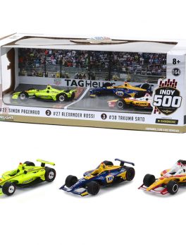 2019 Indianapolis 500 Podium Set of 3 IndyCars 1/64 Diecast Model Cars by Greenlight 10856