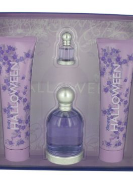 Halloween By Jesus Del Pozo Gift Set -- 3.4 Oz Eau De Toilette Spray + 5 Oz Body Lotion + 5 Oz Shower Gel + .15 Oz Mini Edt For Women
