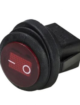 HEISE Rocker Switch - Illuminated Red Round - 5-Pack