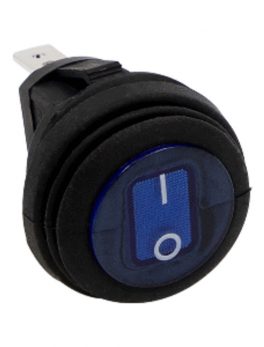 HEISE Rocker Switch - Illuminated Blue Round - 5-Pack