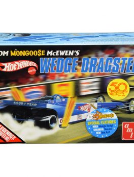 Skill 3 Model Kit Tom Mongoose McEwen's Wedge Dragster Hot Wheels 50th Anniversary Legends of the Quarter Mile 1/25 Scale Model by AMT AMT1069