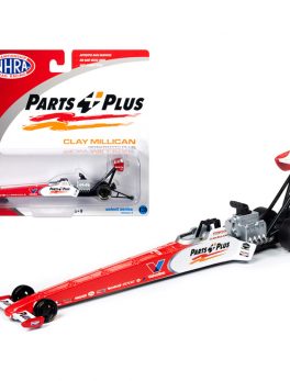 2019 NHRA TFD (Top Fuel Dragster) Clay Millican Parts Plus 1/64 Diecast Model Car by Autoworld AW64006-AWSP026