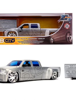 1999 Chevrolet Silverado Dooley Pickup Truck Raw Metal Dub City Jada 20th Anniversary 1/24 Diecast Model Car by Jada 31077