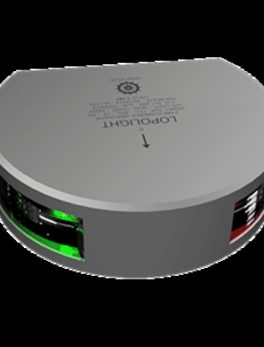 Lopolight Combined Starboard and amp; Port Sidelight 2nm/112.5 and deg;+ 112.5 and deg; - Silver Housing - Vertical Mount