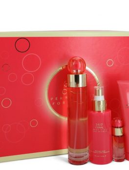 Perry Ellis 360 Coral By Perry Ellis Gift Set -- 3.4 Oz Eau De Parfum Spray + .25 Oz Mini Edp Spray + 4 Oz Body Mist Spray + 3 Oz Shower Gel For Women