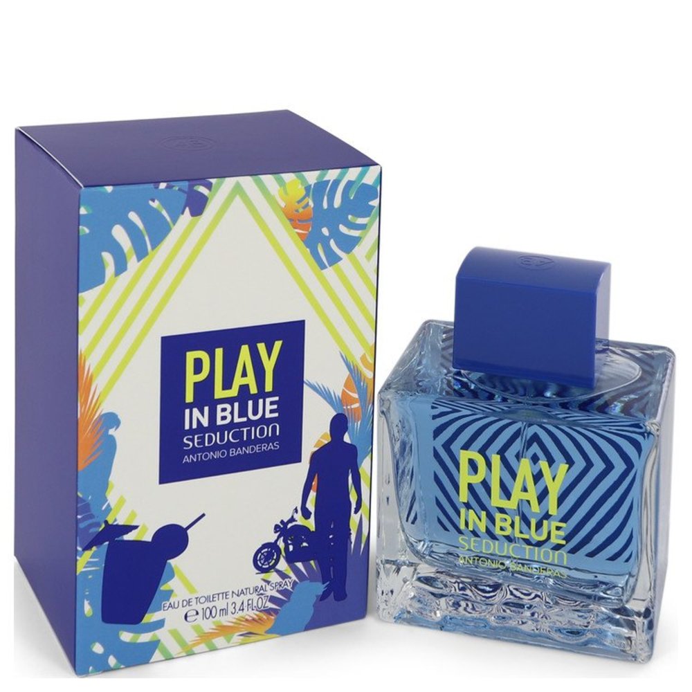 Play In Blue Seduction By Antonio Banderas Eau De Toilette Spray 3.4 Oz For Men