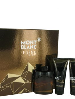 Montblanc Legend Night By Mont Blanc Gift Set -- 3.3 Oz Eau De Parfum Spray + 3.3 Oz After Shave Balm + 3.3 Oz Shower Gel For Men