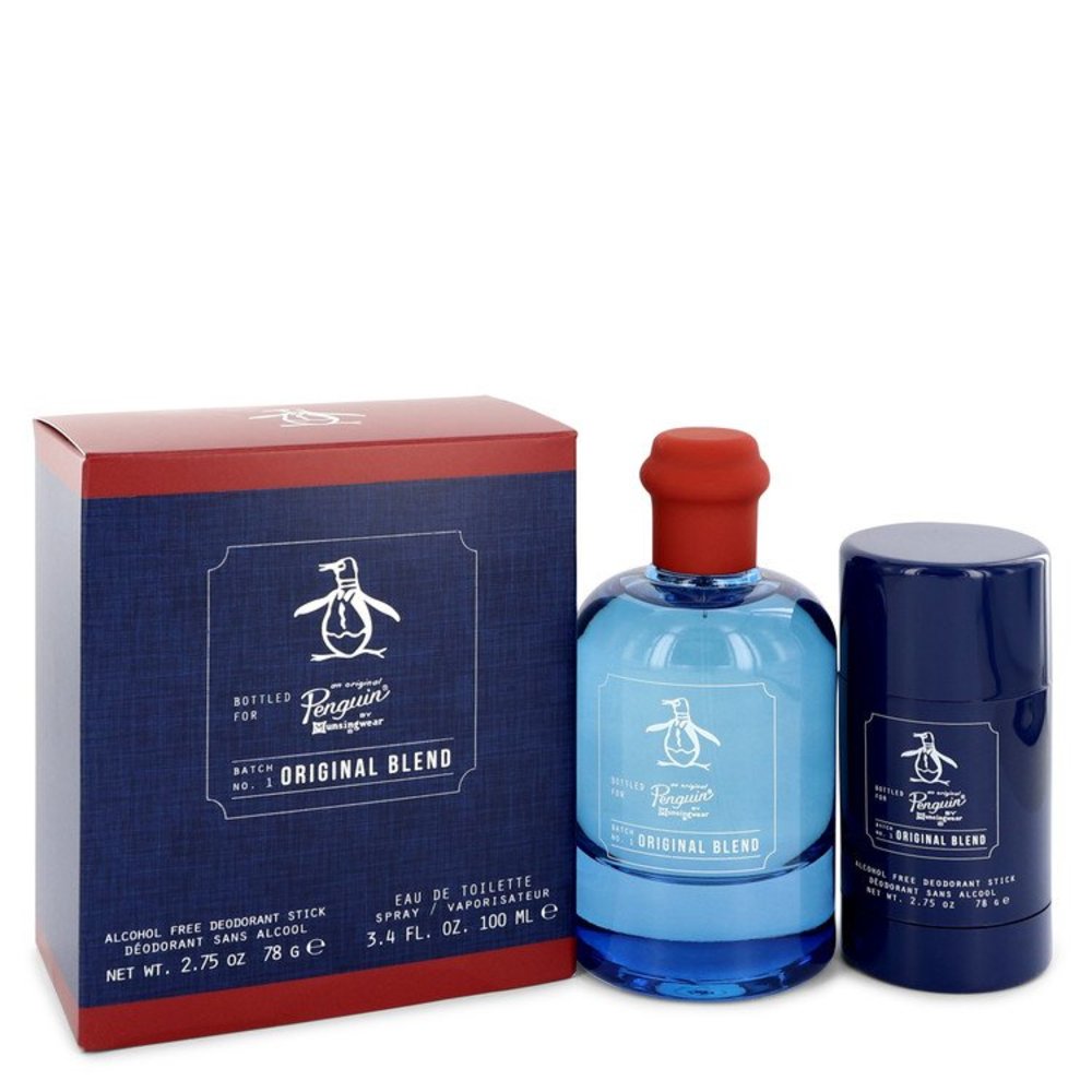 Original Penguin Original Blend By Original Penguin Gift Set -- 3.4 Oz Eau De Toilette Spray + 2.75 Deodorant Stick (alcohol Free) For Men