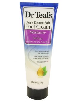 Dr Teal's Pure Epsom Salt Foot Cream By Dr Teal's Pure Epsom Salt Foot Cream With Shea Butter and Aloe Vera and Vitamin E 8 Oz For Women