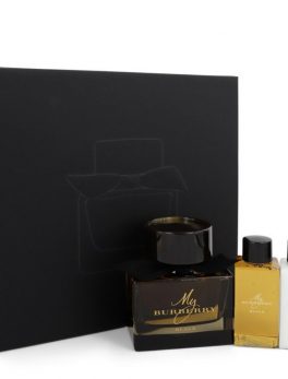 My Burberry Black By Burberry Gift Set -- 3 Oz Eau De Parfum Spray + 2.5 Oz Body Lotion + 2.5 Oz Shower Gel For Women