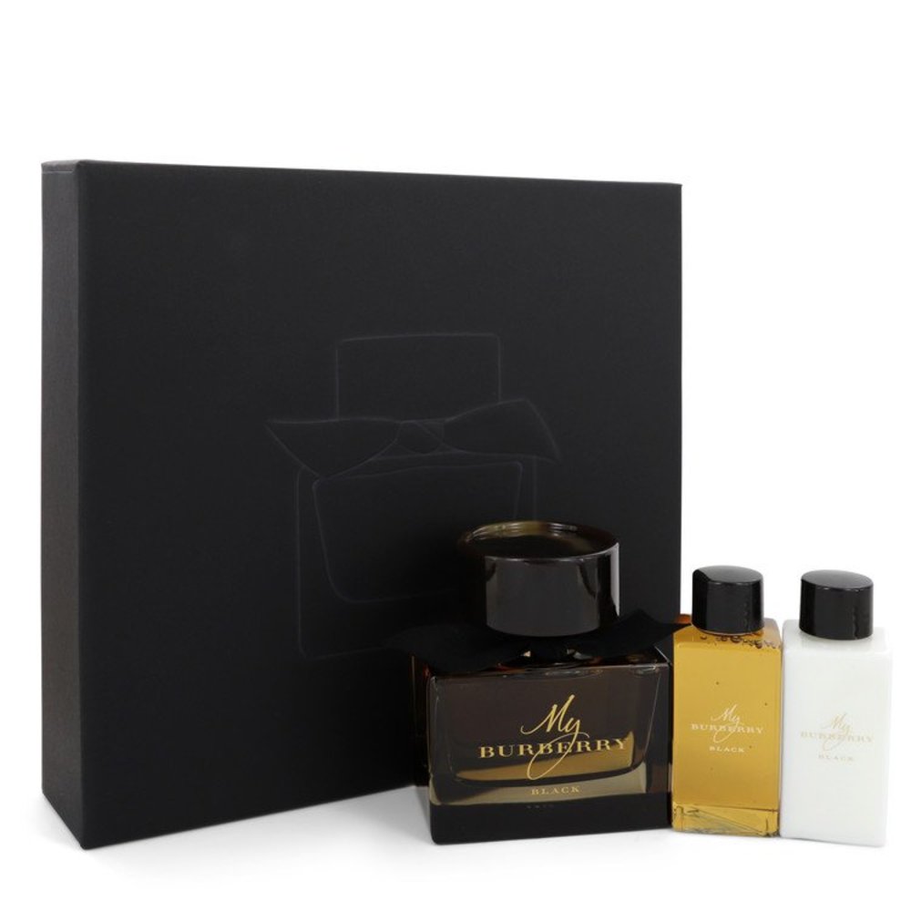 My Burberry Black By Burberry Gift Set -- 3 Oz Eau De Parfum Spray + 2.5 Oz Body Lotion + 2.5 Oz Shower Gel For Women