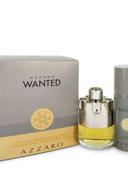 Azzaro Wanted By Azzaro Gift Set -- 3.4 Oz Eau De Parfum Spray + 5.1 Oz Deodarant Spray For Men