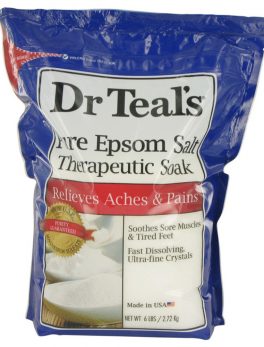 Dr Teal's Pure Epsom Salt Therapeutic Soak By Dr Teal's Soothes Sore Muscles and Tired Feet Fast Dissolving Ultra-fine Crystals 96 Oz For Women