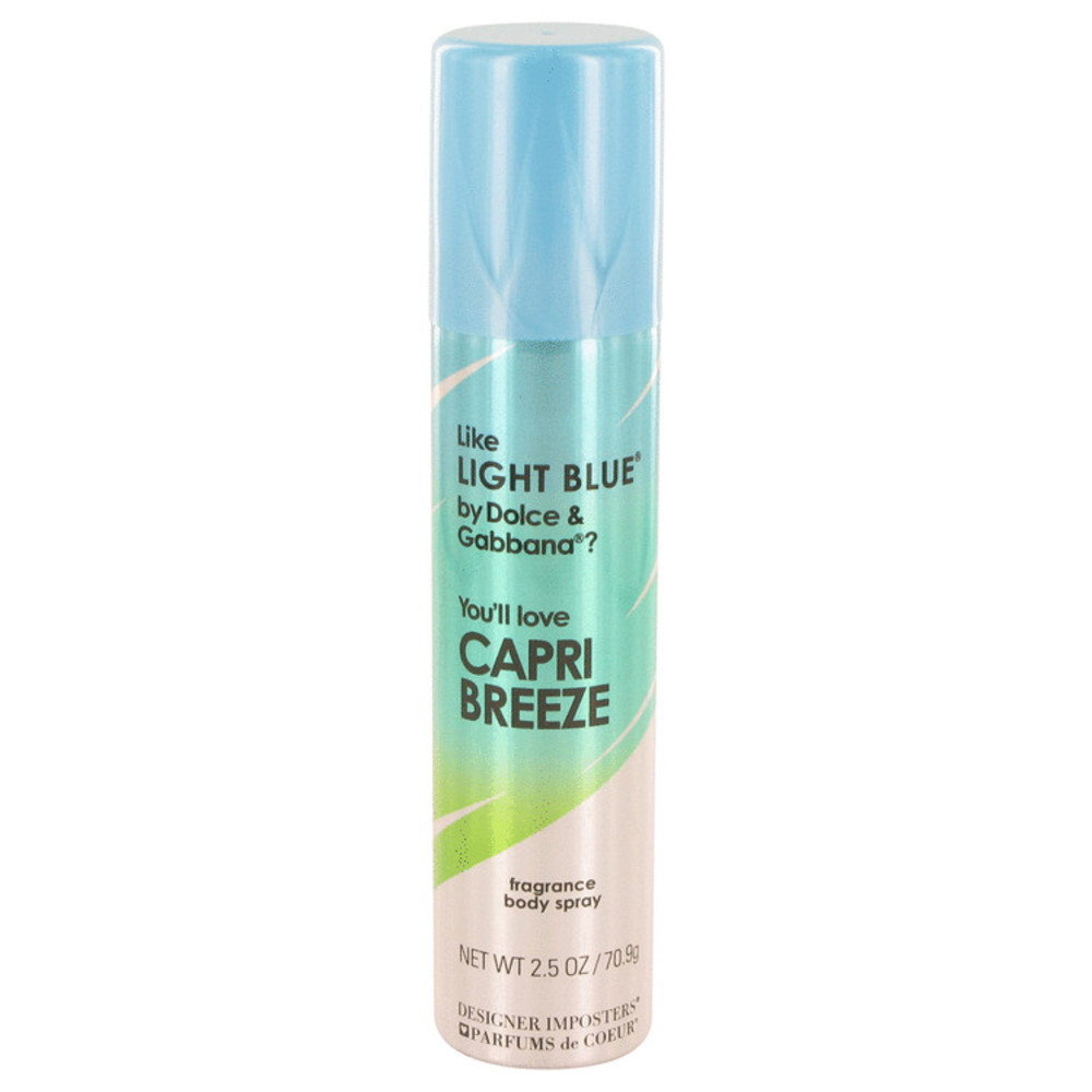 Designer Imposters Capri Breeze By Parfums De Coeur Body Spray 2.5 Oz For Women