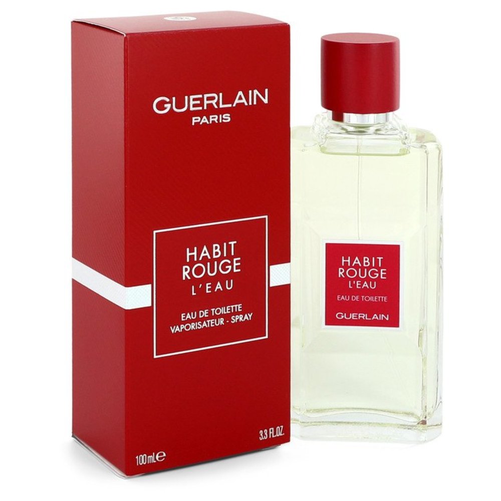 Habit Rouge L'eau By Guerlain Eau De Toilette Spray 3.3 Oz For Men