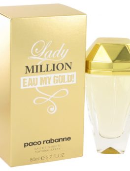 Lady Million Eau My Gold By Paco Rabanne Eau De Toilette Spray 2.7 Oz For Women