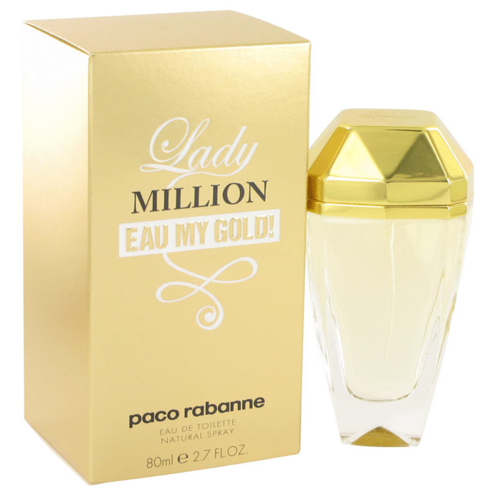 Lady Million Eau My Gold By Paco Rabanne Eau De Toilette Spray 2.7 Oz For Women