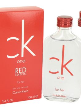 Ck One Red By Calvin Klein Eau De Toilette Spray 3.4 Oz For Women