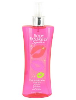 Body Fantasies Signature Pink Vanilla Kiss Fantasy By Parfums De Coeur Body Spray 8 Oz For Women