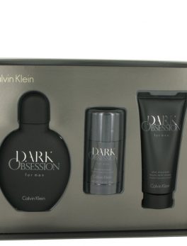 Dark Obsession By Calvin Klein Gift Set -- 4 Oz Eau De Toilette Spray + 2.6 Oz Deodorant Stick + 3.4 Oz After Shave Balm For Men
