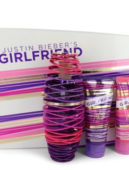 Girlfriend By Justin Bieber Gift Set -- 3.4 Oz Eau De Parfum Spray + 3.4 Oz Body Lotion + 3.4 Oz Shower Gel For Women