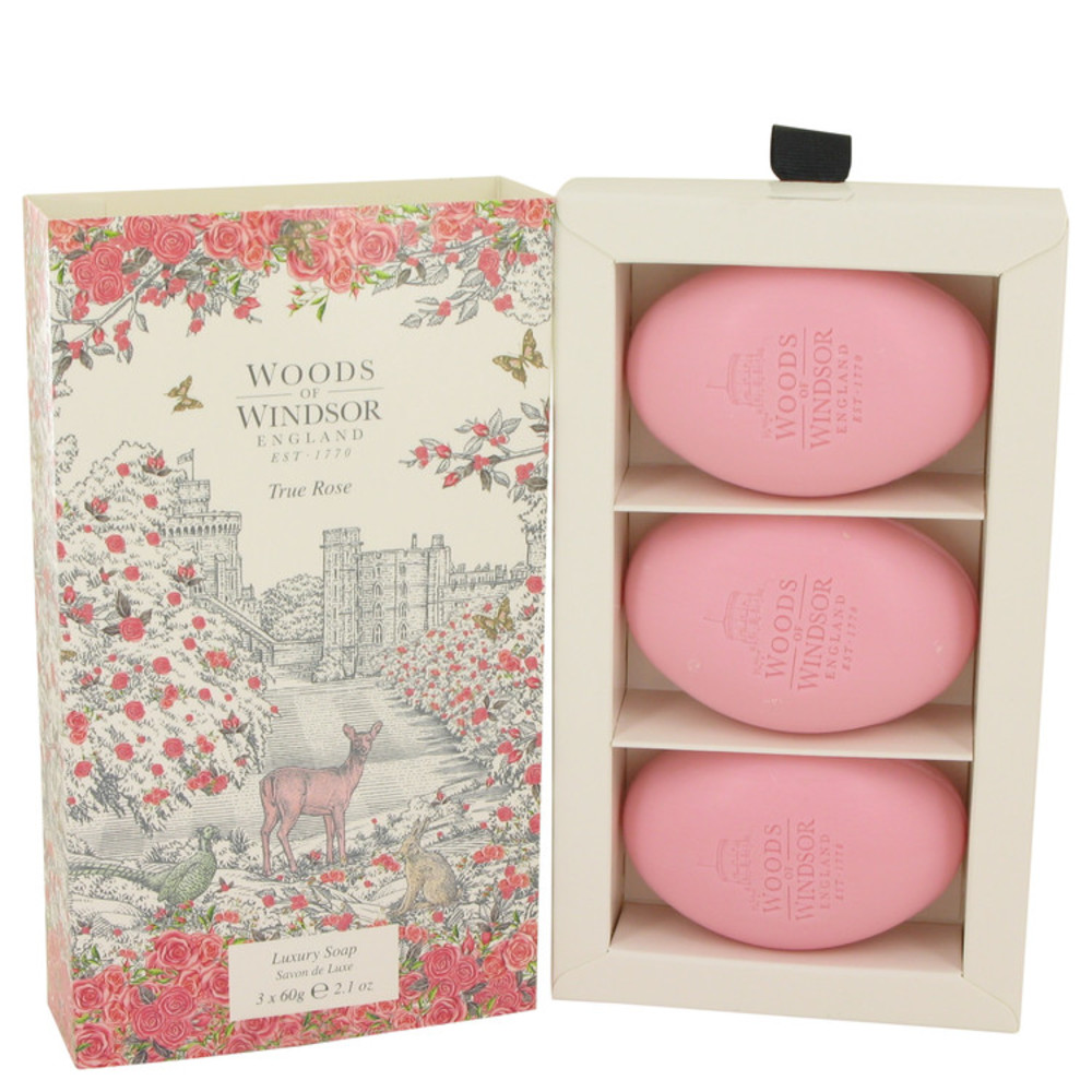 True Rose By Woods Of Windsor Three 2.1 Oz Luxury Soaps 2.1 Oz For Women