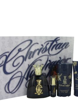 Christian Audigier By Christian Audigier Gift Set -- 3.4 Oz Eau De Toilette Spray + .25 Oz Min Edt + 3 Oz Body Wash + 2.75 Deodorant Stick For Men