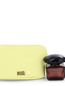 Crystal Noir By Versace Gift Set -- 3 Oz Eau De Toilette Spray + 0.3 Oz Mini Edt Spray In Versace Pouch For Women