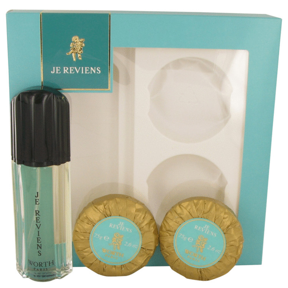 Je Reviens By Worth Gift Set -- 1.7 Oz Eau De Toilette Spray + 2 X 2.6 Oz Soap For Women