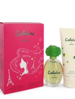 Cabotine By Parfums Gres Gift Set -- 3.4 Oz Eau De Toilette Spray + 6.7 Oz Body Lotion For Women