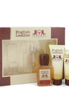 English Leather By Dana Gift Set -- 3.4 Oz Cologne Body Spash + 2 Oz After Shave Balm + 2.5 Oz Body Wash For Men