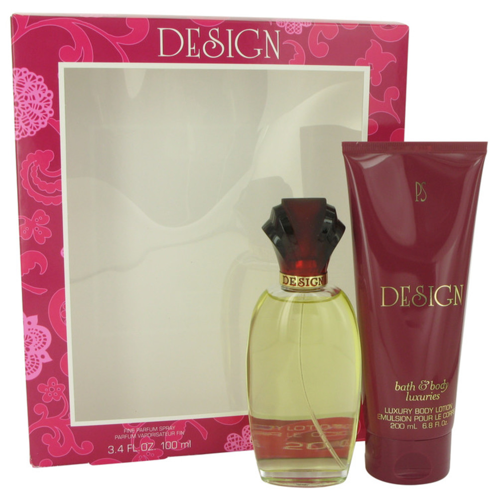 Design By Paul Sebastian Gift Set -- 3.4 Oz Eau De Parfum Spray + 6.7 Oz Body Lotion For Women