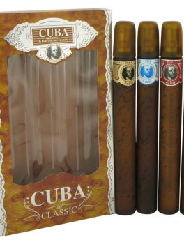 Cuba Blue By Fragluxe Gift Set -- Cuba Variety Set Includes All Four 1.15 Oz Sprays, Cuba Red, Cuba Blue, Cuba Gold And Cuba Orange For Men