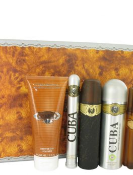 Cuba Gold By Fragluxe Gift Set -- 3.3 Oz Eau De Toilette Spray + 3.3 Oz After Shave Spray + 6.7 Oz Body Deodorant Spray + 6.7 Oz Shower Gel + 1.17 Oz Edt Spray For Men
