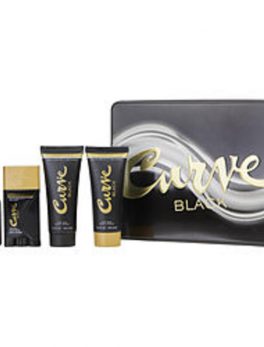 Curve Black Cologne Spray 4.2 Oz and After Shave Balm 3.4 Oz and Shower Gel 3.4 Oz and Deodorant Stick 1.7 Oz For Men