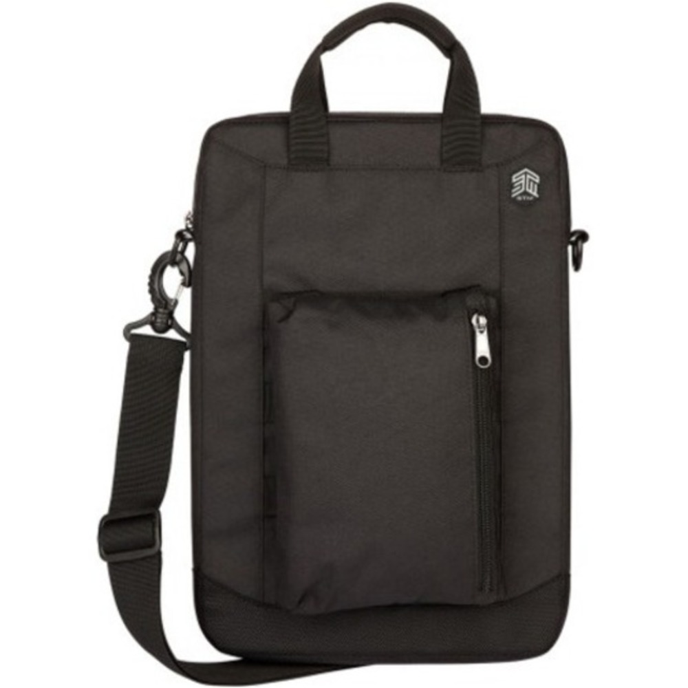 STM Goods Ace Vertical Cargo 11-12 - Black - Commercial - Water Resistant, Wear Resistant, Impact Resistant Base, Abrasion Resistant - Polycarbonate, Polyurethane, Thermoplastic Polyurethane (TPU), 600D Polyester, 1680D Ballistic Nylon Base - Handle, Sh