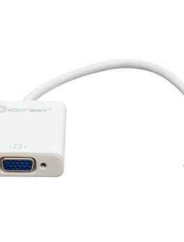 IO Crest Mini Displayport Male to VGA Female Adapter - 5.80 Mini DisplayPort/VGA Video Cable for Video Device, MAC, Desktop Computer - First End: 1 x Mini DisplayPort Male Digital Audio/Video - Second End: 1 x HD-15 Female VGA - Supports up to 1920 x 120
