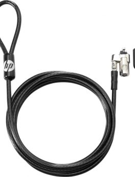 HP Keyed Cable Lock 10mm - Vinyl, Galvanized Steel - 6 ft - For Notebook, Docking Station, Projector, Desktop Computer, Printer