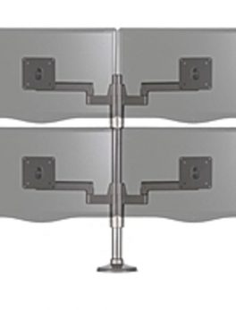 Humanscale SOR4761MF M/Flex 2 x 2 Stand for 4 Monitors with Clamp Mount - Black