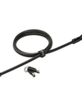 Kensington N17 Keyed Laptop Lock for Dell Devices - Black, Silver - Carbon Steel - 6 ft - For Notebook, Tablet